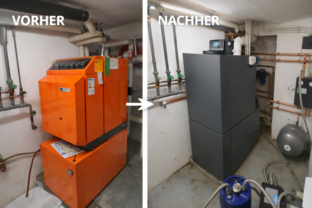 Vorher-Nachher Austausch eines Viessmann Vitoladens Ölkessels in Allstedt – Modernisierung der Heizungsanlage